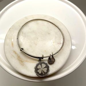 Alex and Ani Four Leaf Clover Bracelet in Silver